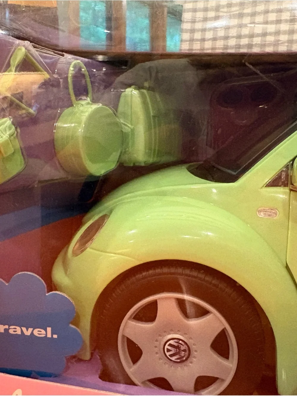 Barbie 2002 Lime Green Volkswagen New Beetle Play Car